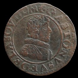 Gaston d'Orleans (1627-1650), Double Tournois type 7 - 1634 R