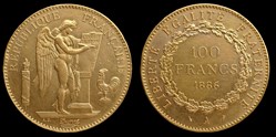 3° republique - 100 francs or 1886 A