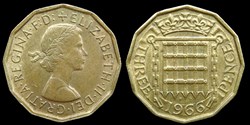 Elizabeth II (1952-2022) - three pence