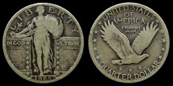 Standing liberty quarter - 1925