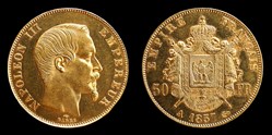 Napoleon III Empereur (1852-1870) - 50 francs or 1857A