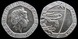 Elizabeth II (1952-2022) - 20 pence