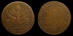 Monneron de 2 sols de Clémanson au faisceau, 1792 Lyon