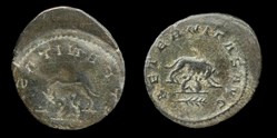Gallienus, Antoninianus - brockage