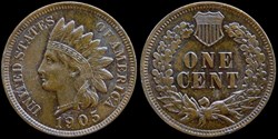 Indian head cent - 1905