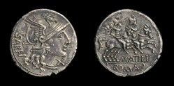 M. Atilius Saranus, Denarius