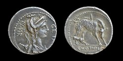 C. Hosidius C.f. Geta, Denarius