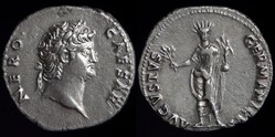 Neron, Denier - AVGVSTVS GERMANICVS, atelier de Rome, AD 64/65