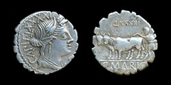 C. Marius C. F. Capito, Denarius