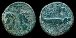 Augustus & Agrippa, Nemausus (Nîmes) Dupondius - type IV