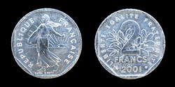 5° république (1958- ) 2 francs 2001
