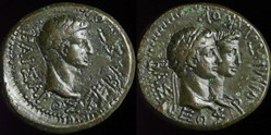 Augustus and Rhoemetalkes, Bronze - Thracia