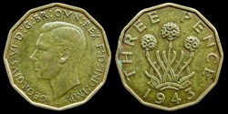 George VI (1936-1952) - three pence