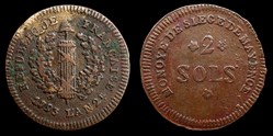 Siège de Mayence - 2 sols 1793