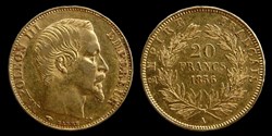 2° Empire - 20 francs or 1856 A