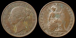 Victoria (1837-1901) - half penny
