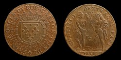 1648 - Gaston d'Orleans (1627-1650), Jeton, cuivre