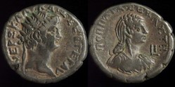 Neron & Poppée, tetradrachme - Alexandrie