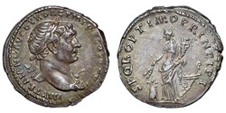 Trajan AR Denarius, Annona