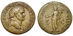 Vespasian AE Dupondius, Fides Publica