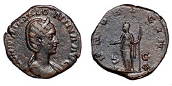Salonina AE Sestertius, Juno