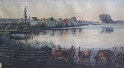 Boy Watering Cows