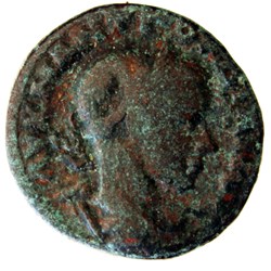 Tetrassaria Texte avec buste de Tyche