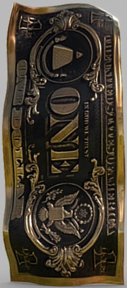 One dollar black bronze