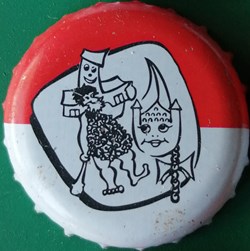 GILDEN KOLSCH rouge Blanche série karneval 2015 homme des cavernes Allemagne