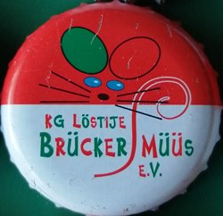 GILDEN KOLSCH rouge Blanche série karneval 2015 souris Brücker Smüüs Allemagne