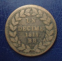 UN DECIME Louis XVIII 1815