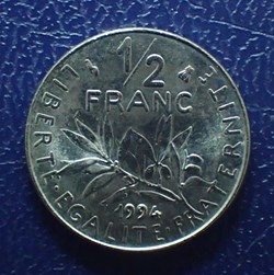 1/2 FRANCS 1994 Semeuse abeille en nickel