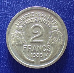 2 FRANCS 1939 Morlon cupro- aluminium