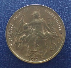 5 CENTIMES 1917 Daniel-Dupuis
