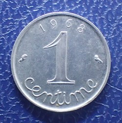 1 CENTIME Epi 1968