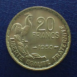 20 FRANCS 1950 Georges Guiraud Queue 3 faucilles