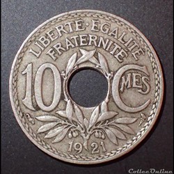 10 CENTIMES Lindauer 1921
