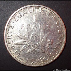1 FRANC 1916 Semeuse