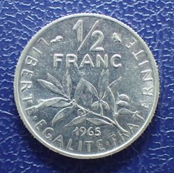 1/2 FRANCS Semeuse en nickel 1965