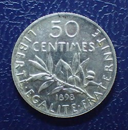 50 centimes 1898 Semeuse