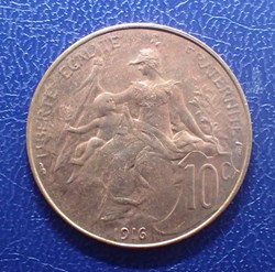 10 CENTIMES 1916 DUPUIS
