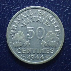50 Centimes 1944 B Bazor