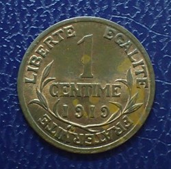 1 Centimes 1919 Daniel-Dupuis