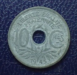 10 CENTIMES 1945b petit module