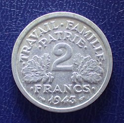 2 FRANCS 1943 Etat Français