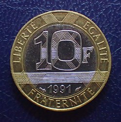 10 FRANCS 1991 Genie de la Bastille