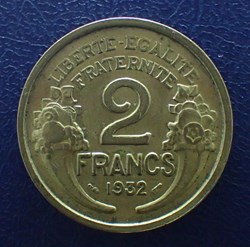 2 FRANCS 1932 Morlon cupro- aluminium