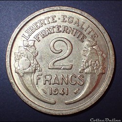2 FRANCS 1941 Morlon cupro- aluminium