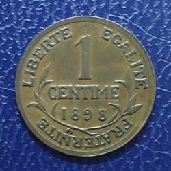 1 Centimes 1898 flan mat Daniel-Dupuis