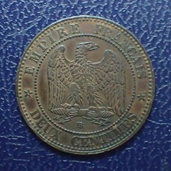 2 CENTIMES 1854 BB NAPOLEON III, tete nue
